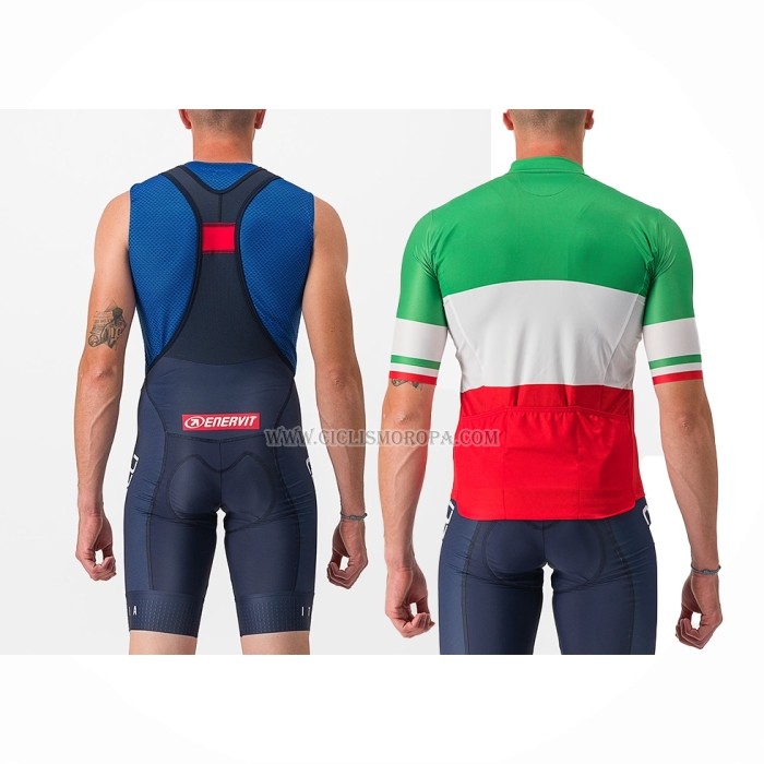 2023 Ropa Ciclismo Giro d'Italia Verde Blanco Rojo Mangas Cortas y Culotte ioui014